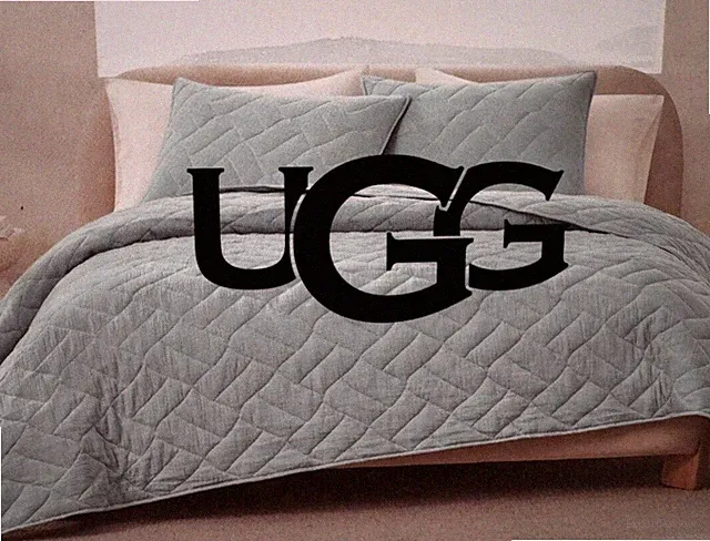3 pc UGG Aileen Queen Coverlet & Shams Set $228 NIP