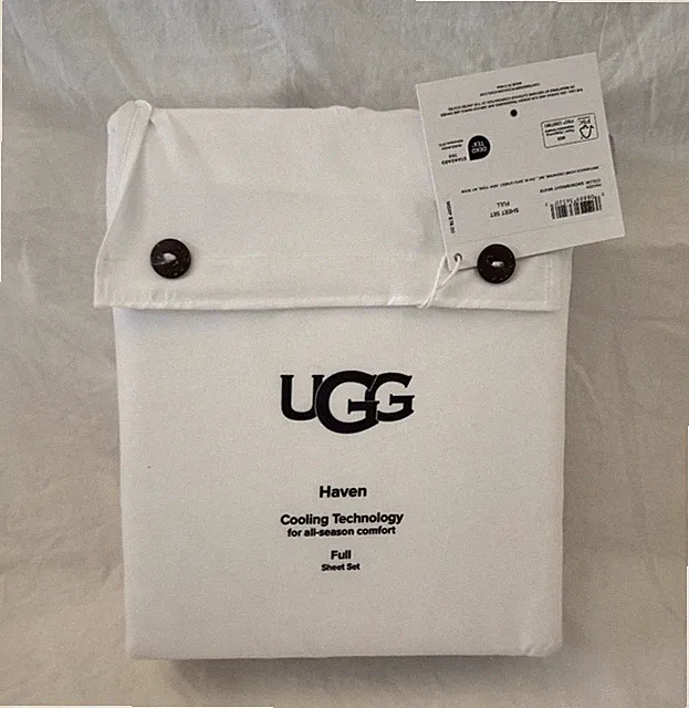 4 pc UGG Haven White Full Sheet Set NIP
