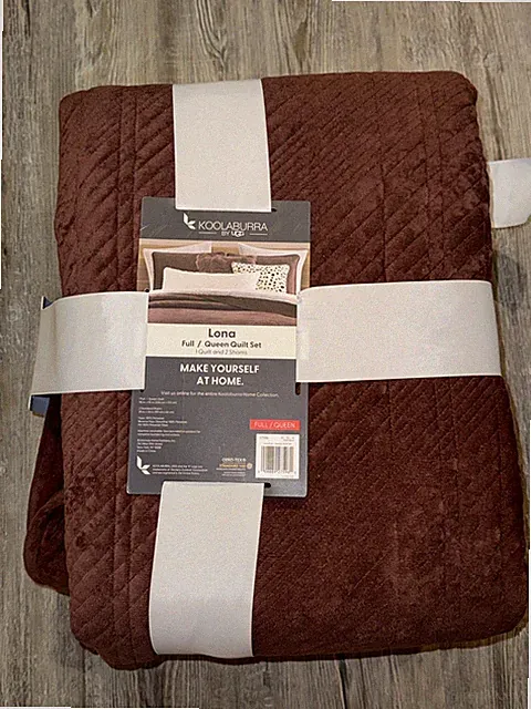 Koolaburra by UGG Koolawash Lona 3pc Quilt Set Quilt Full/Queen Dark Rose