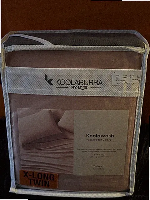 Koolaburra by UGG Koolawash Twin XL Sheet Set Muted Coral Soft Cozy Polyester