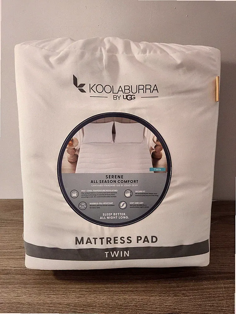 NEW Koolaburra by UGG Serene all Season Comfort Twin Mattress Pad