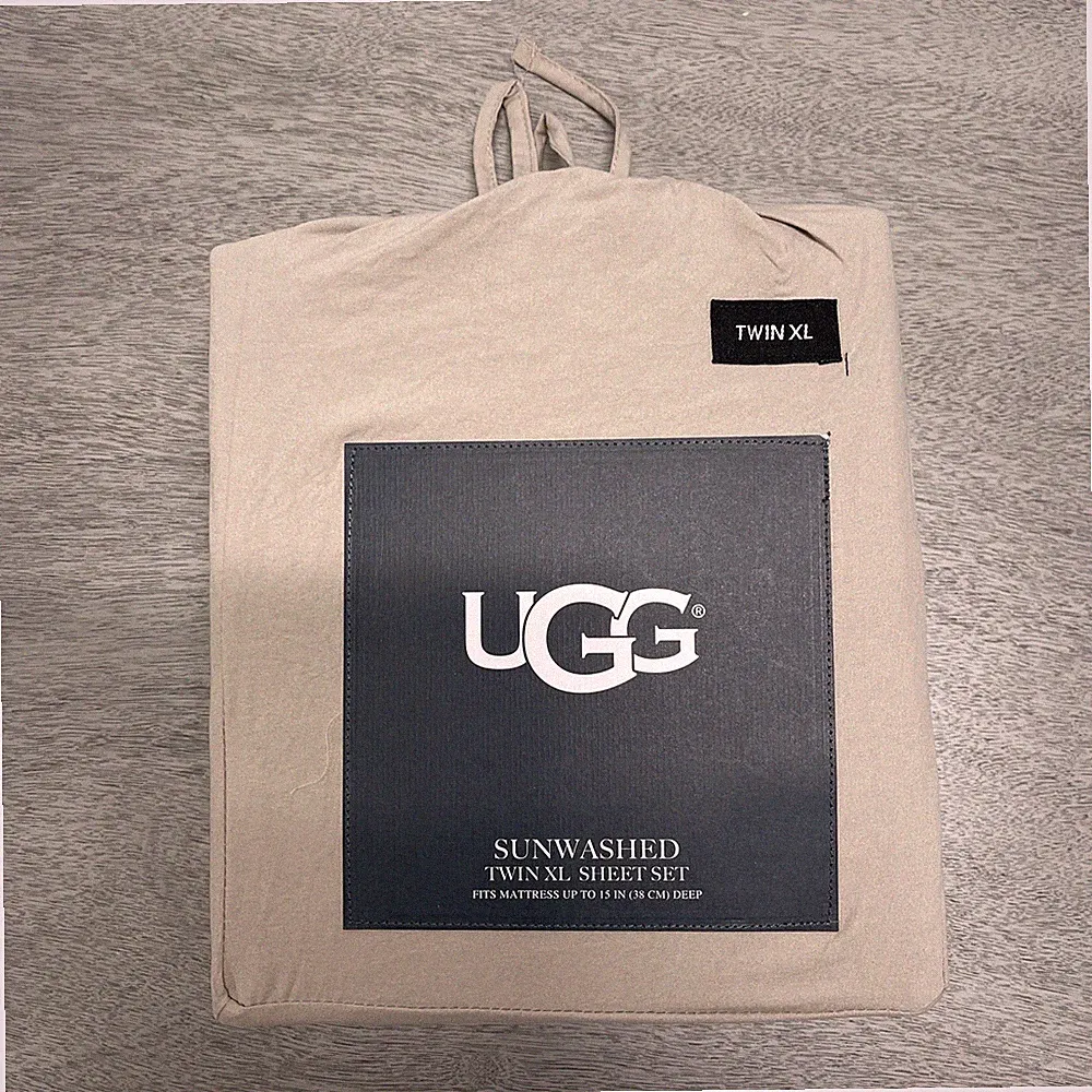 New UGG Bedsheet Set Sunwashed Twin XL in Silver/Grey