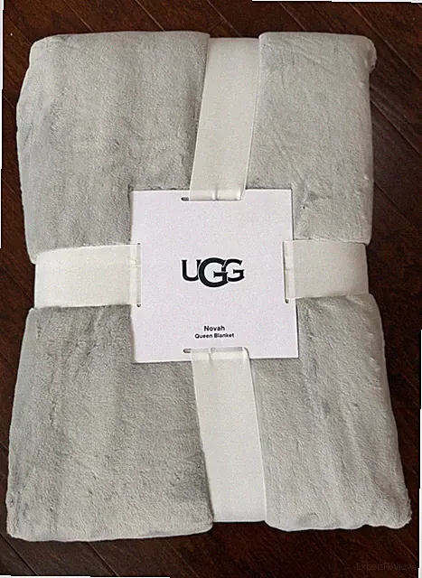 NEW ~ UGG Novah ~ Queen Blanket ~ Gray Seal ~ 92" x 96" ~ Soft