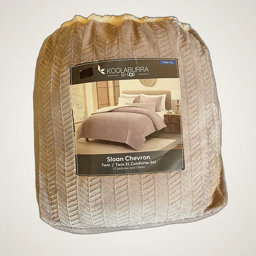 NWT Koolaburra by Ugg Comforter Twin/Twin XL 68"x92"Lilca Auro Sloan Chevron