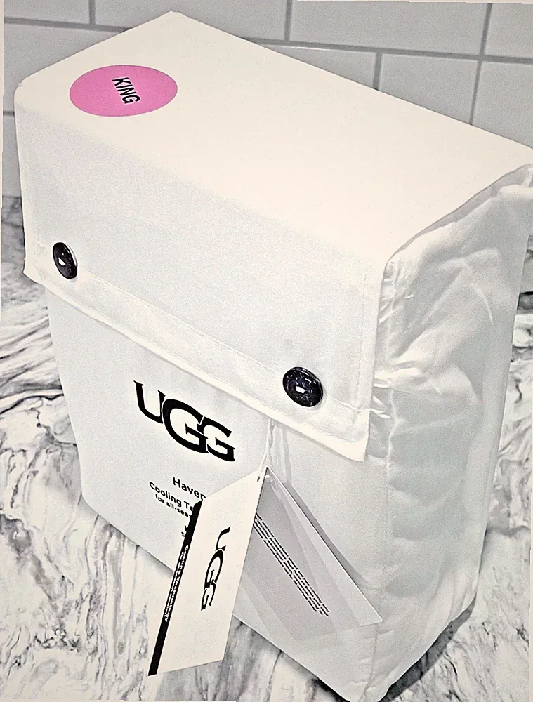 NWT UGG "Haven" KING Sheet Set All Season Cooling Tech-Color: Snow/Bright White