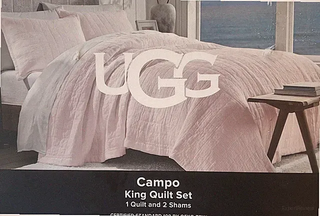 NWT UGG ® KING CAMPO QUILT 3 Pc SET "Himalayan Salt" Soft Pink MSRP $359.00