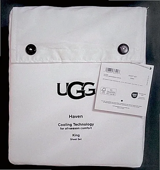 NWT UGG®KING SHEET SET "ALAHNA" COOLING TECHNOLOGY ALL-SEASON SNOW-BRIGHT WHITE!
