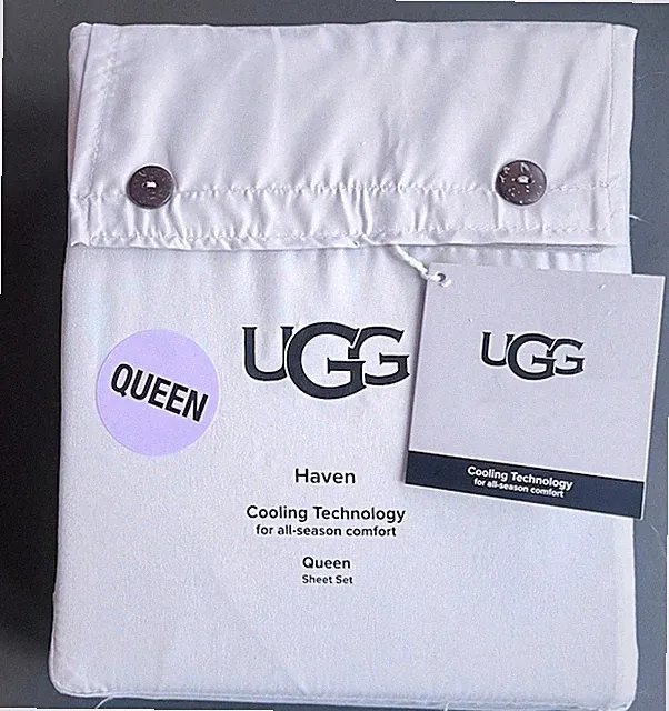 NWT UGG®Queen Sheet Set-Haven Cooling Technology All-Season Comfort Color-Stone