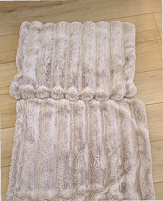TWO Ugg Gray Furry Shams Standard