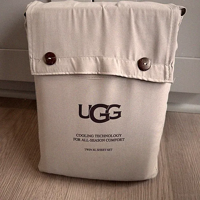 UGG Alahna TWIN XL Sheet Set STONE All Season Cooling Tech Wicking Gray