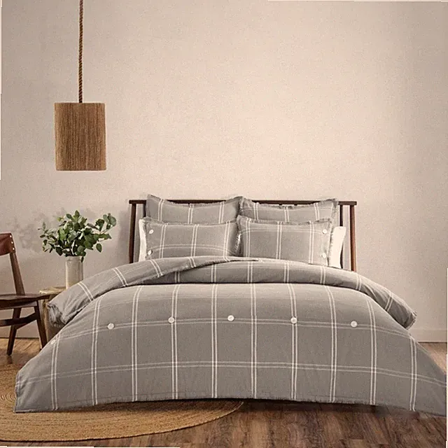 UGG Callie Washed Yarn Dyed Cotton Duvet Set King Size in Gray