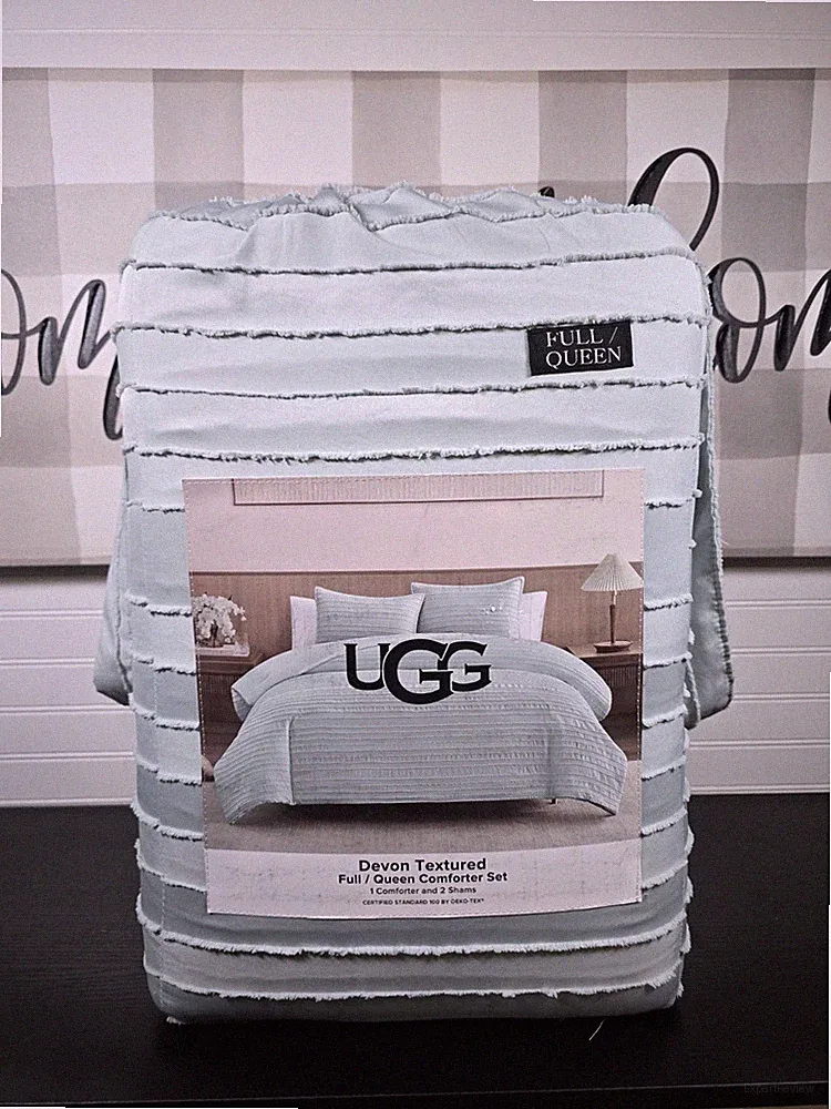 UGG Devon Textured 3-Pc. Comforter Set, Full/Queen $150