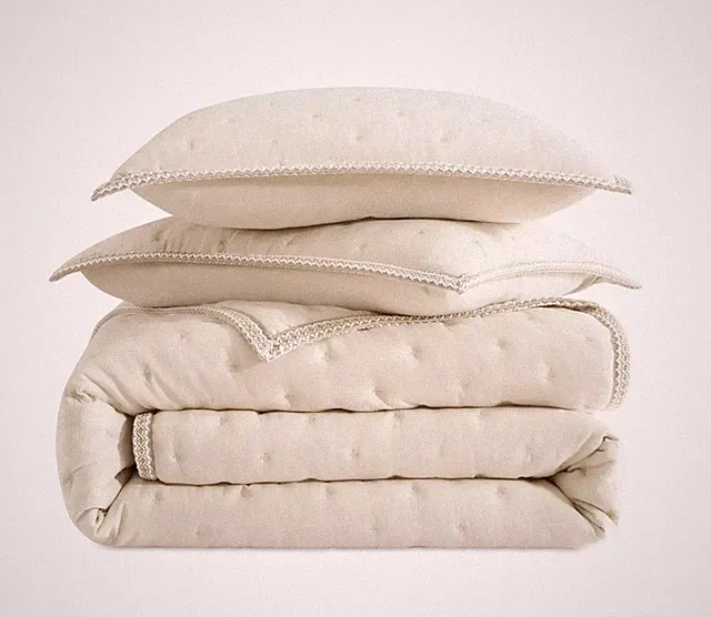 UGG Devon UGG Braid 3-Pc. Lightweight Quilt Set Full/Queen $140 Color Birch