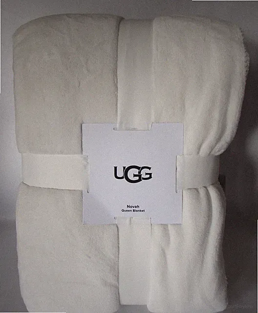 Ugg Novah QUEEN Bed Blanket Snow White 92" x 96" New With Tags