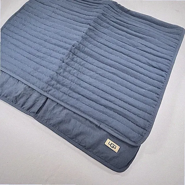 UGG Pillow Shams Set Of 2 Standard 20x26 Quilted Blue NEW Striped Soft